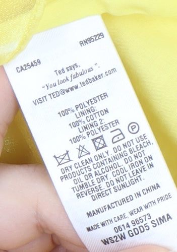 Ted Baker Women Yellow Dress Size L