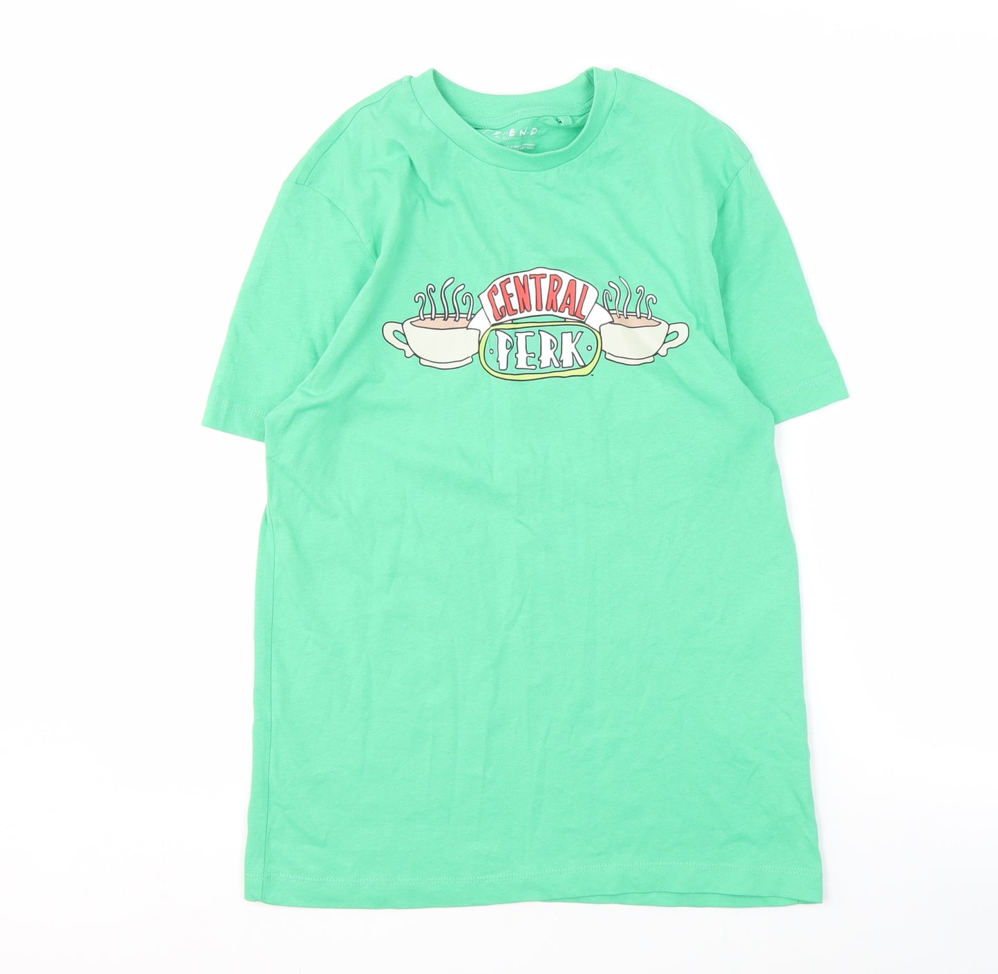 FRIENDS Unisex Green XS Basic T-Shirt Casual Lightweight