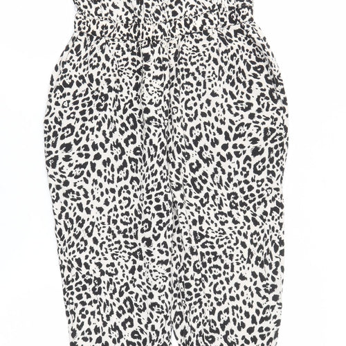 Vero Moda Women's Black & White Animal Print Jumpsuit - S
