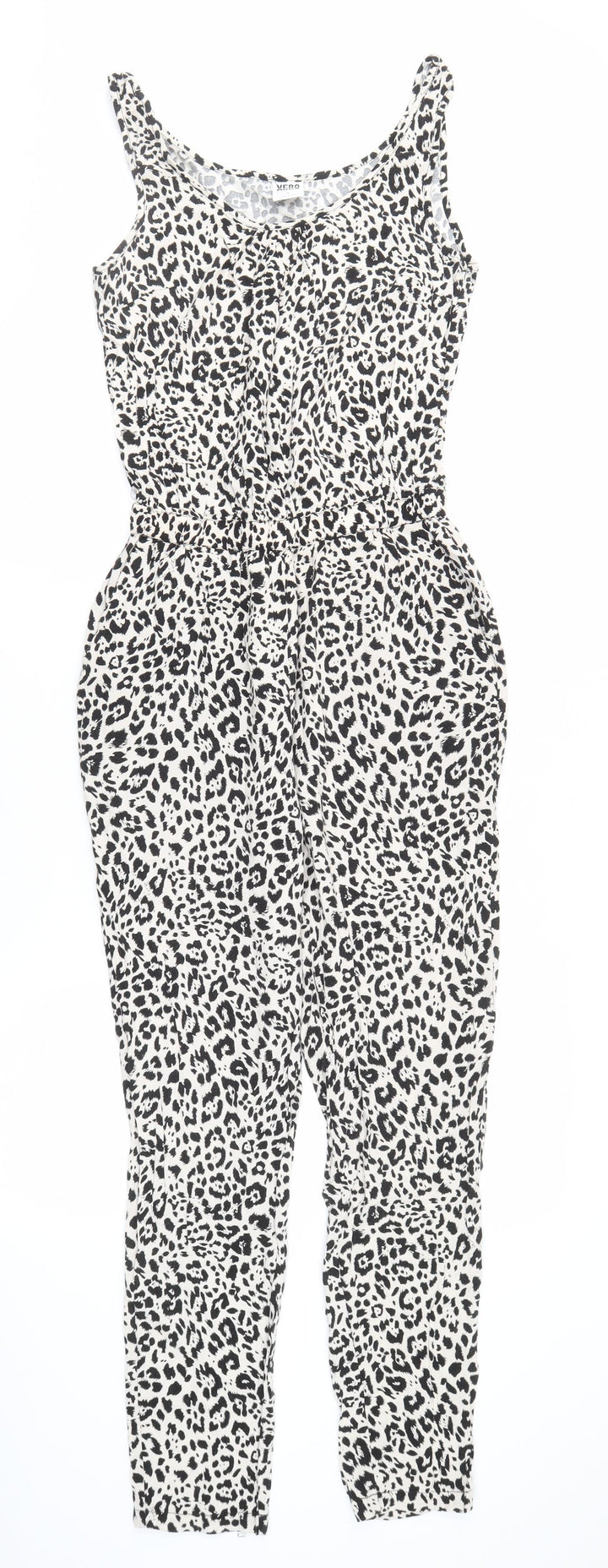 Vero Moda Women's Black & White Animal Print Jumpsuit - S