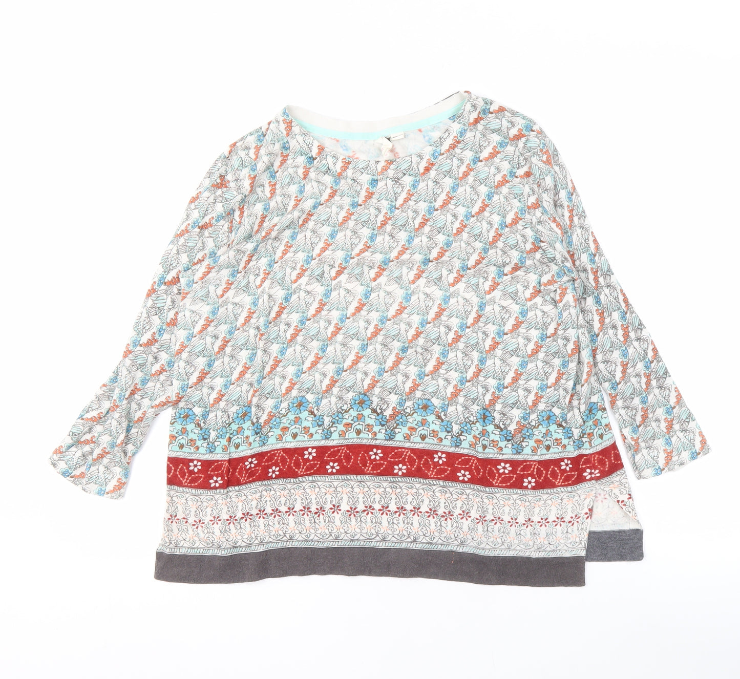 White Stuff Women's Multicoloured Long Sleeve Jumper Size 14