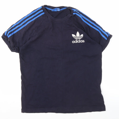 Adidas Men's Blue T-Shirt L Crew Neck Jersey