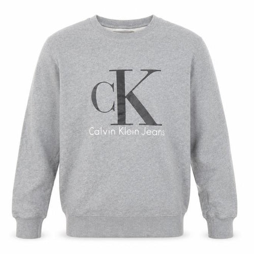 Calvin Klein Men's Grey Sweatshirt M Pullover Logo