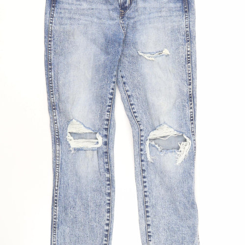 GAP Men's Blue Distressed Straight Jeans Size 27