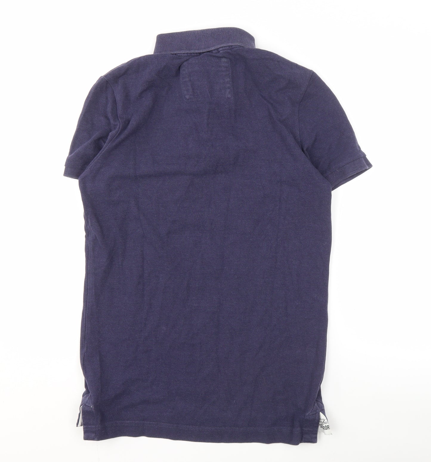 Superdry Men's Navy Cotton Polo Shirt M Pockets
