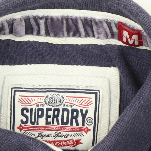 Superdry Men's Navy Cotton Polo Shirt M Pockets