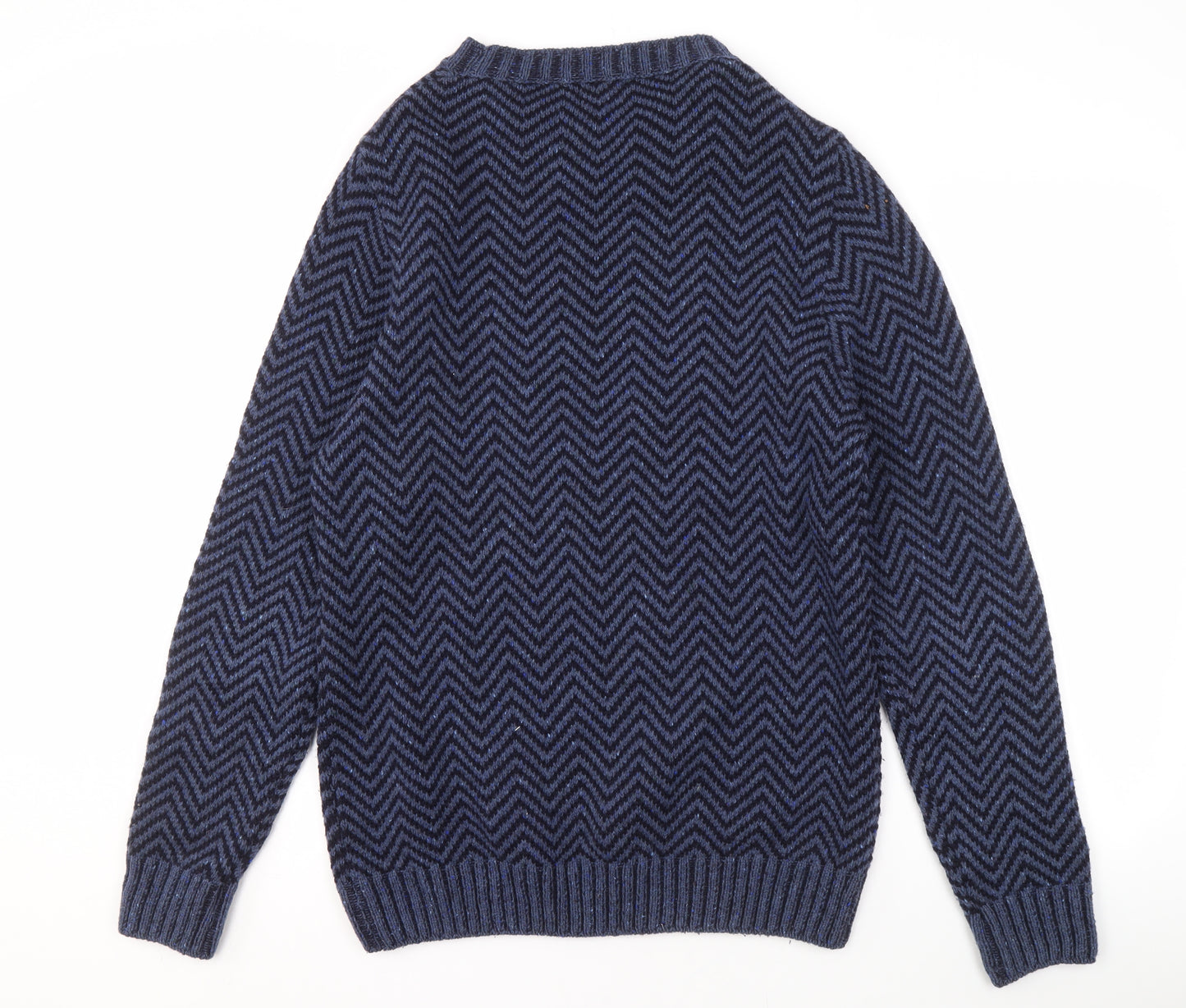 Lyle and Scott Men's Blue Pullover Jumper Size S