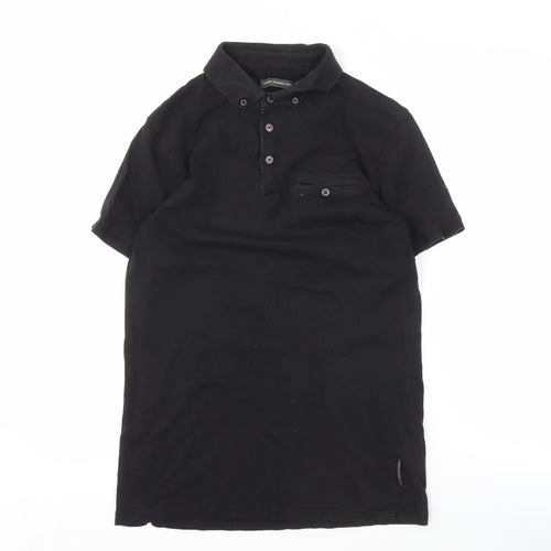 French Connection Men's Black Polo Shirt M