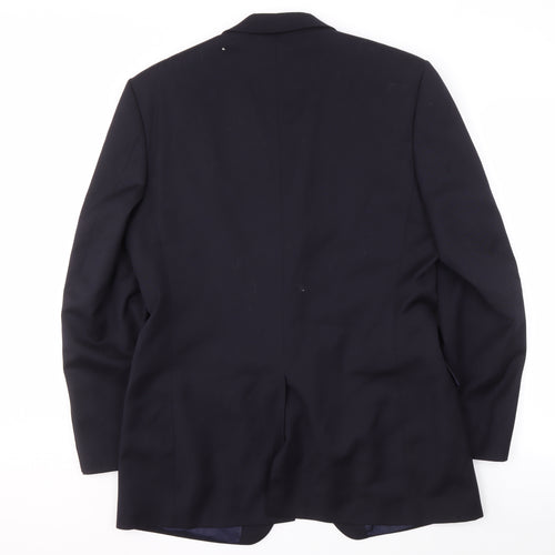 Jaeger Men's Blue Wool Blazer Jacket Size 50R