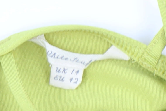 White Leaf Women's Yellow 14 Sports Bra
