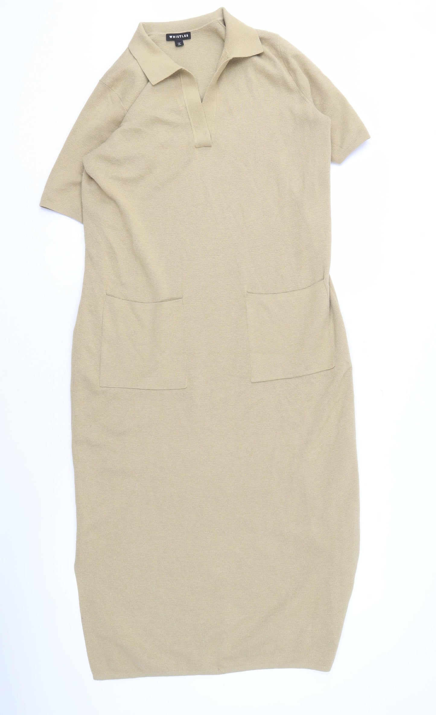 Whistles Beige Women's Collared Dress S
