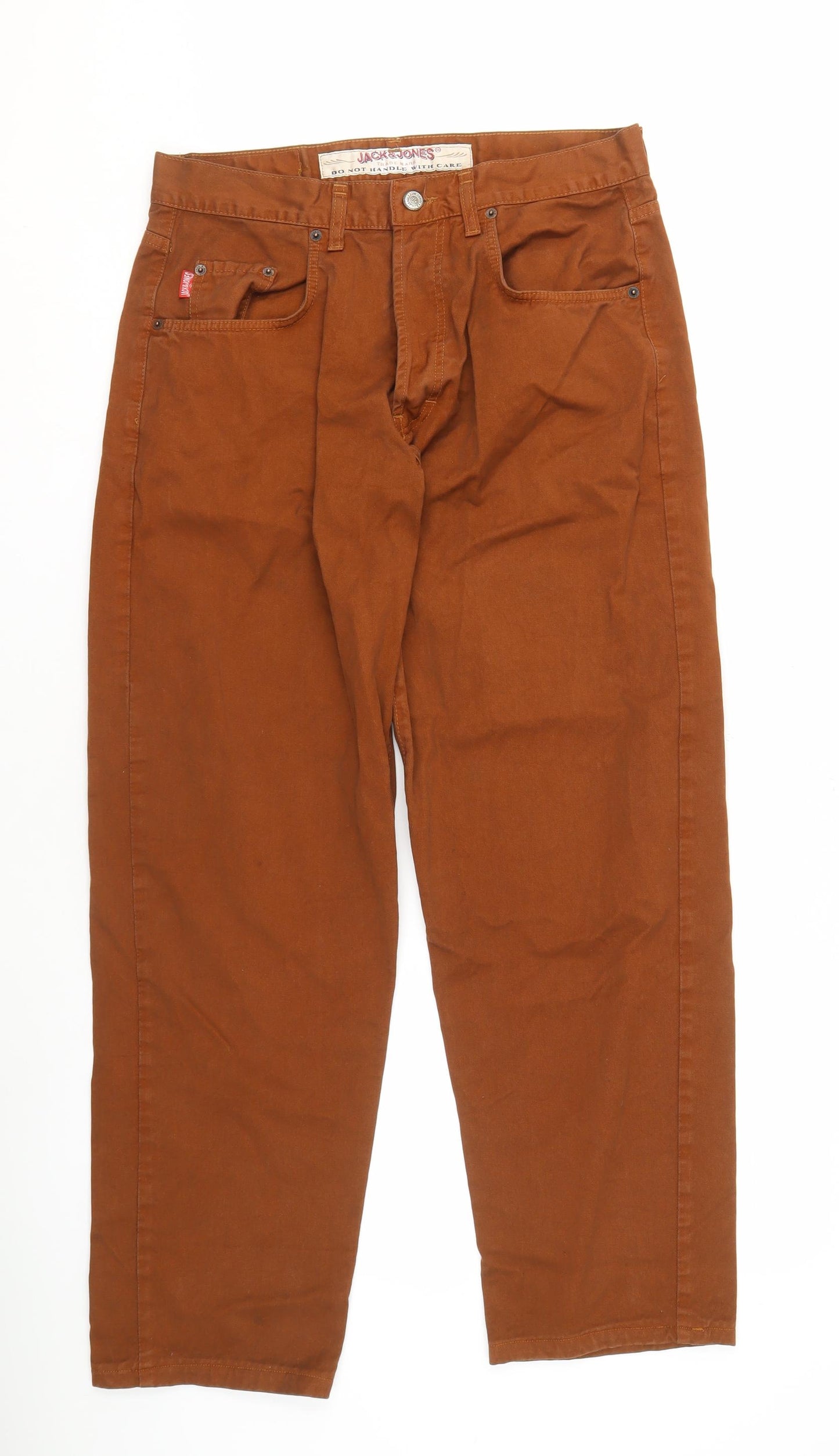 Jack & Jones Men's Brown Straight Leg Jeans 33/32