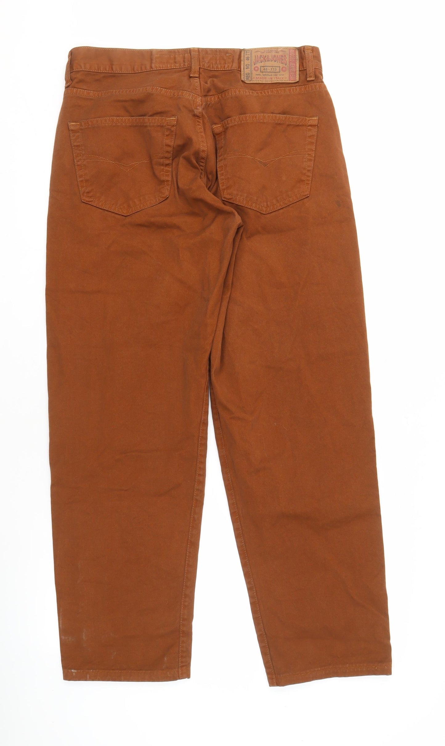 Jack & Jones Men's Brown Straight Leg Jeans 33/32