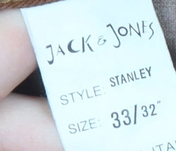 Jack & Jones Men's Brown Straight Leg Jeans 33/32