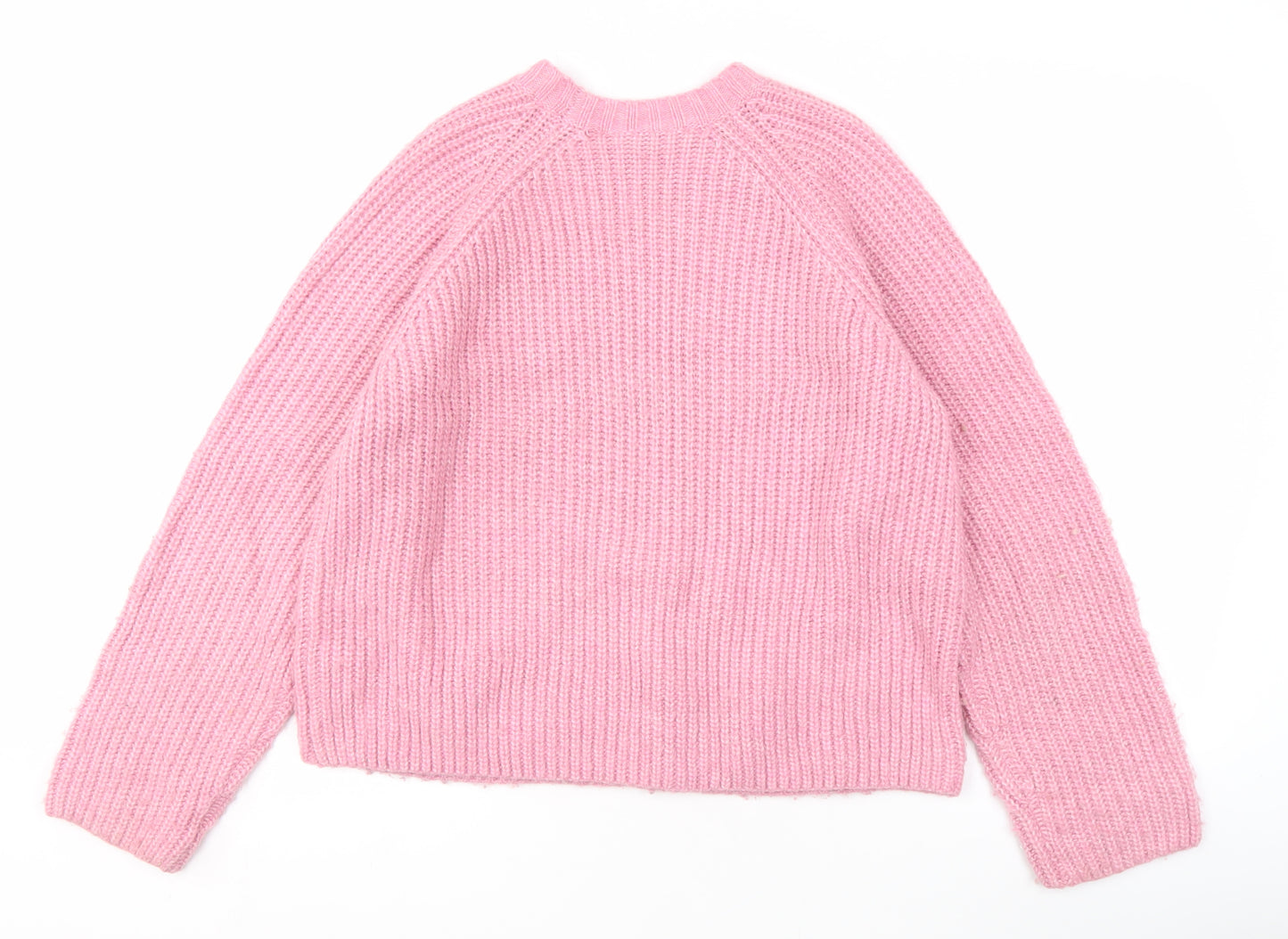 French Connection Women's Pink XS Chunky-Knit Jumper