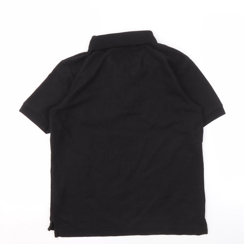 Slazenger Boys Black Polo, Size 146, Short Sleeve, Logo Accent