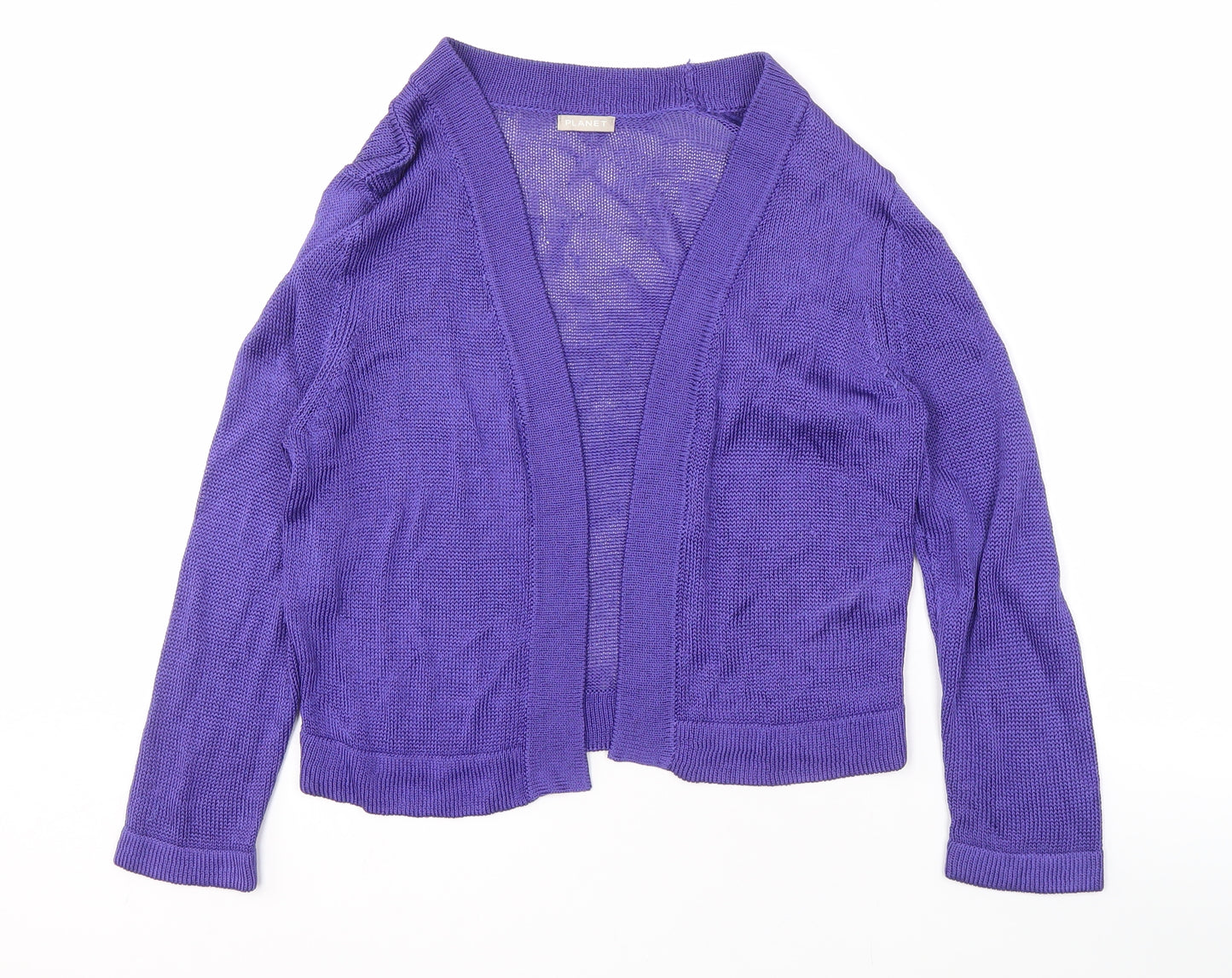 Planet Women’s Purple Open Front Cardigan Size S Lightweight
