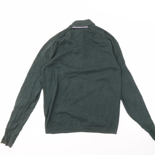 Penguin by Munsingwear Men's Green Henley Jumper