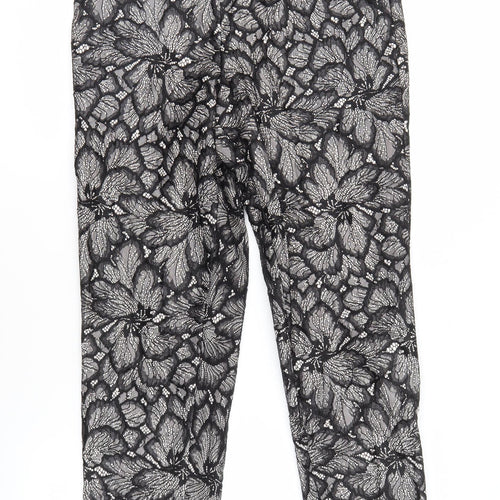 Coast Women's Black Floral Lace Trousers, Size 12