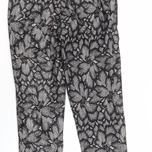 Coast Women's Black Floral Lace Trousers, Size 12