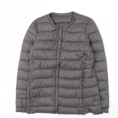 Seasalt Women's Grey Puffer Jacket Size 8 - Lightweight and Warm