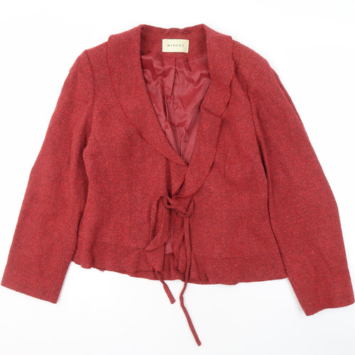 Minuet Women's Red Blazer, Size 10, Bouclé Fabric