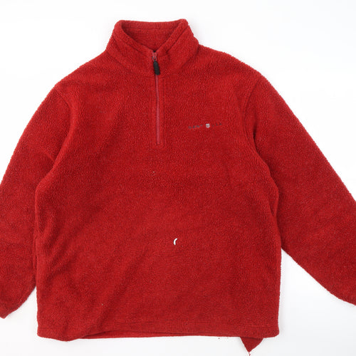 GANT Sport Men's Red Fleece Pullover Sweatshirt L