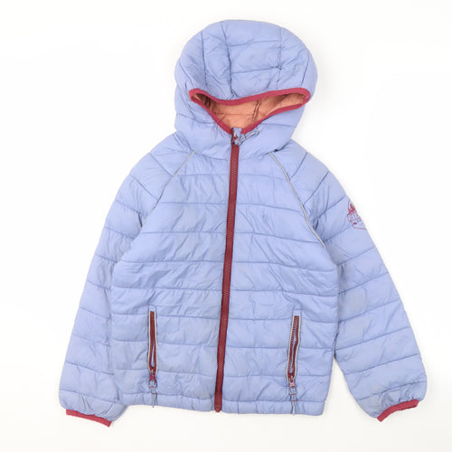 FatFace Boys Blue Puffer Jacket 8-9 Years Hooded Lightweight