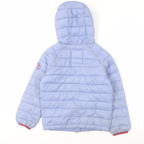 FatFace Boys Blue Puffer Jacket 8-9 Years Hooded Lightweight