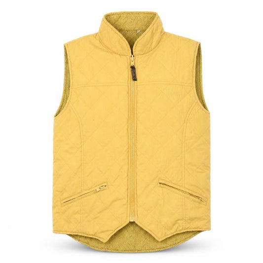 Front view of Dublin Men's Beige Quilted Waistcoat S Regular Fit