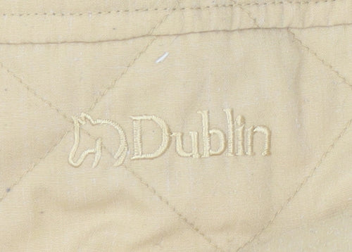 Dublin Men's Beige Quilted Waistcoat S Regular Fit