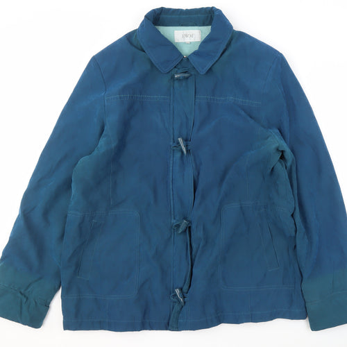EWM Women's Blue Toggle Jacket, Size 20, Mid-Length Casual