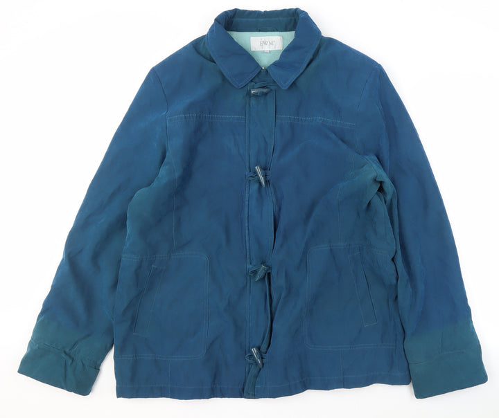 EWM Women's Blue Toggle Jacket, Size 20, Mid-Length Casual