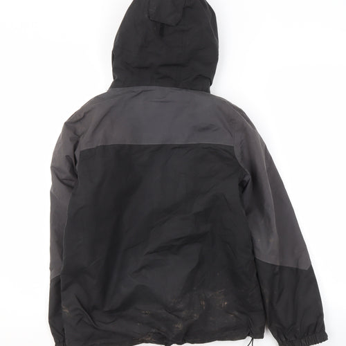 Peter Storm Boys Black Parka Jacket, Size 11-12, Hooded