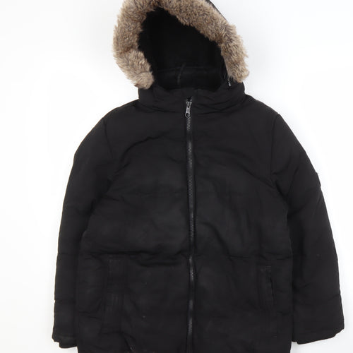 SoulCal & Co Boys Black Puffer Jacket 13 Years Hooded