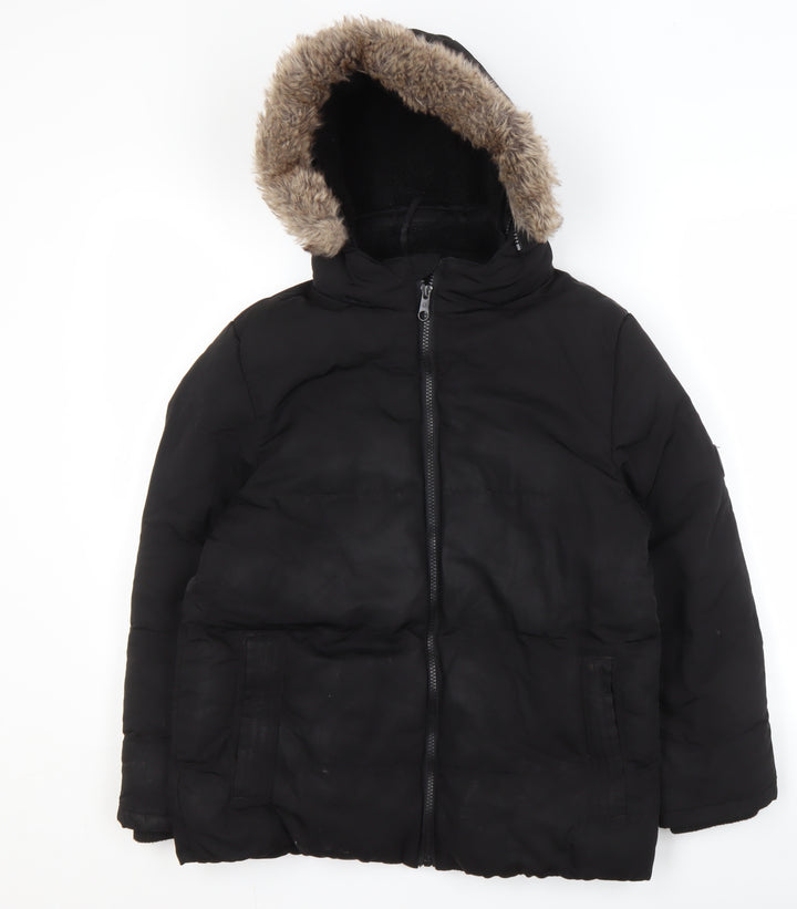 SoulCal & Co Boys Black Puffer Jacket 13 Years Hooded