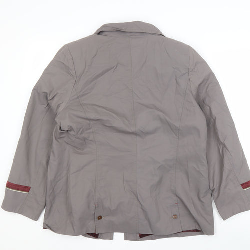 Paul Mauerner Women's Grey Jacket, Size 18, Button Accent