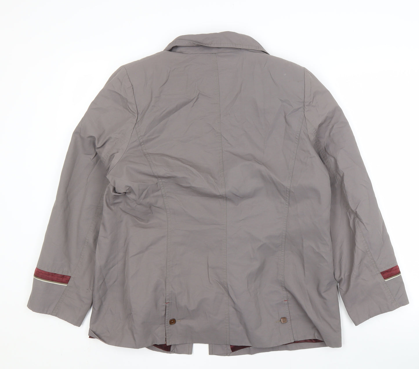 Paul Mauerner Women's Grey Jacket, Size 18, Button Accent