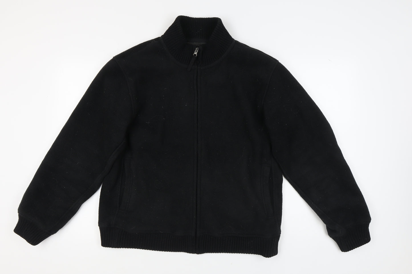 Dunnes Men's Black Fleece Jacket - Large, Casual Wear