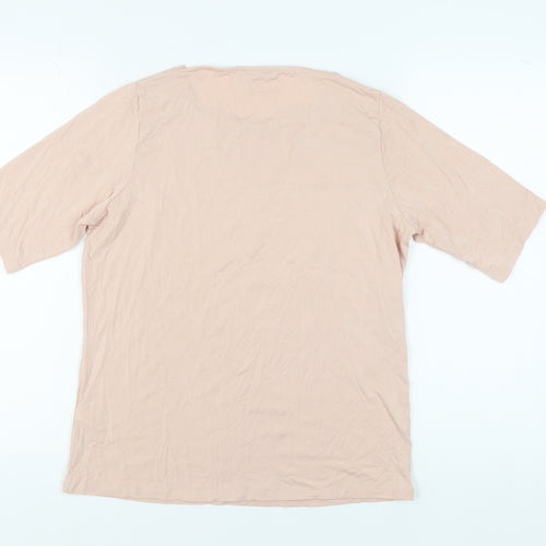 Marks and Spencer Women's Pink Boat Neck Top, Size 16