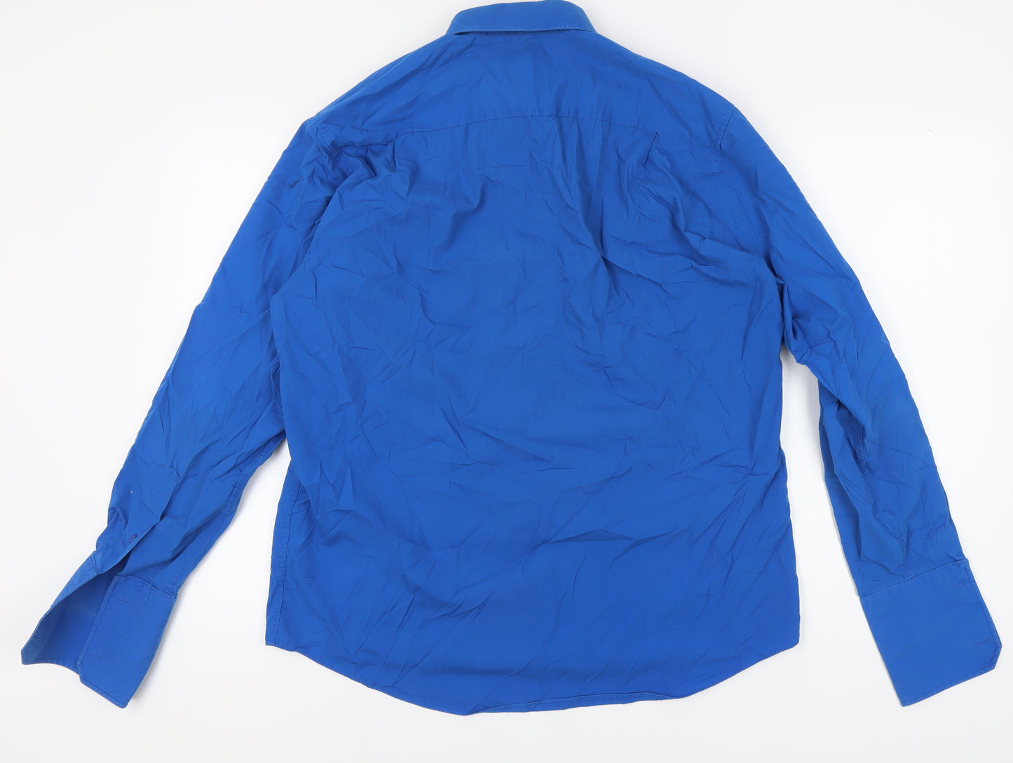 Dehavilland Men's Blue Formal Dress Shirt Size 43 - Elegant & Modern