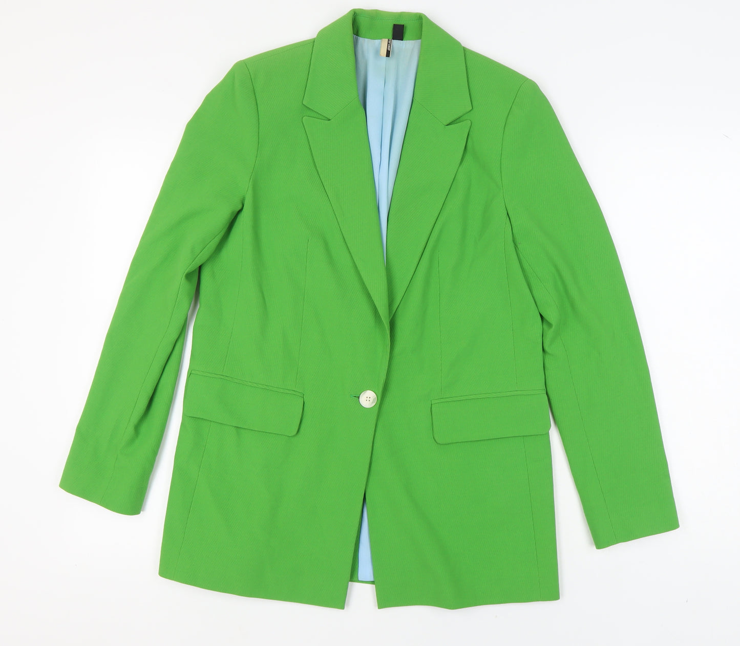 Topshop Women's Green Blazer UK 10 Regular Fit