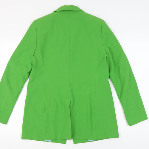 Topshop Women's Green Blazer UK 10 Regular Fit
