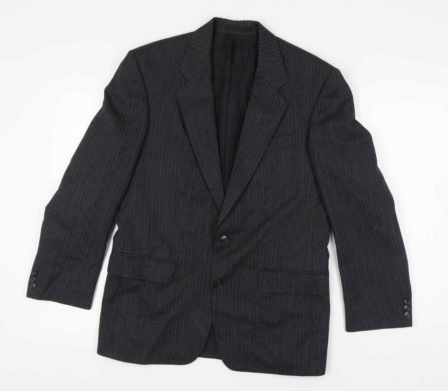 St Michael Men's Grey Striped Blazer 38R