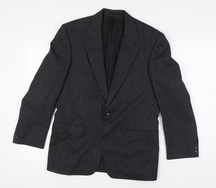 St Michael Men's Grey Striped Blazer 38R