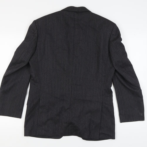 St Michael Men's Grey Striped Blazer 38R