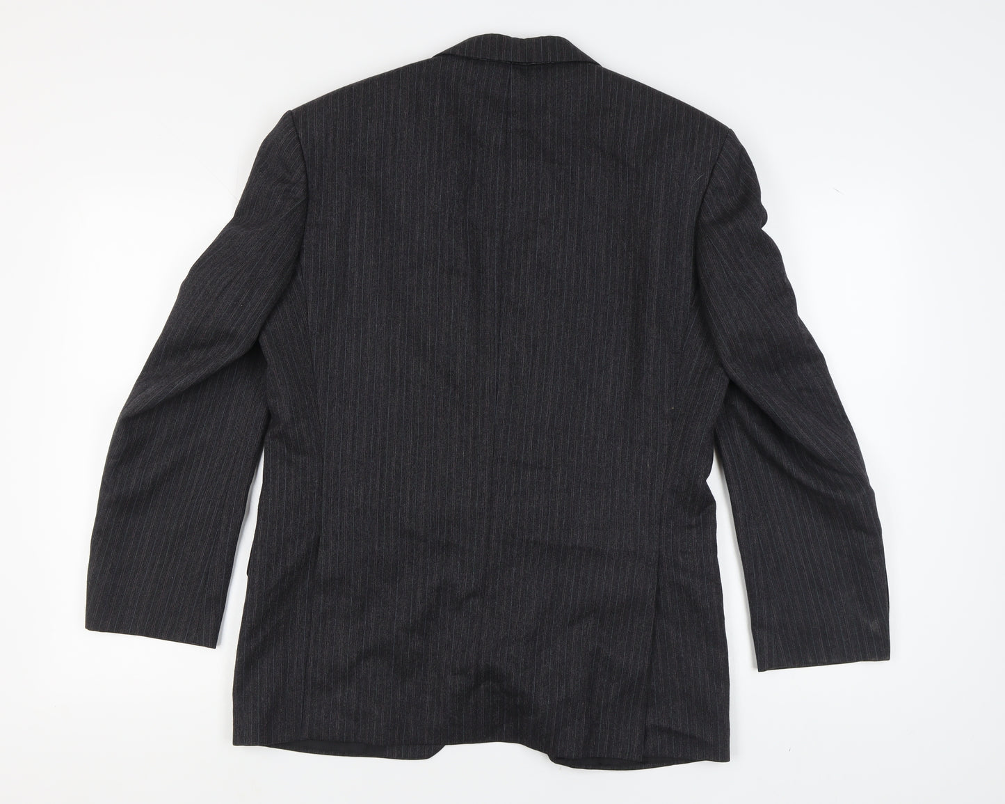 St Michael Men's Grey Striped Blazer 38R