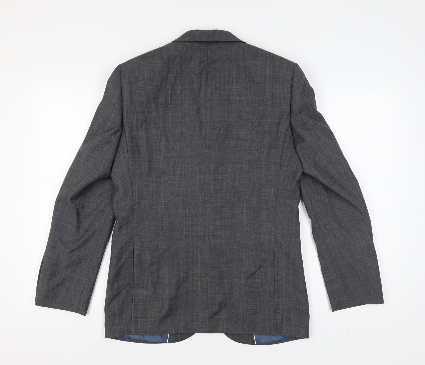 John Lewis Men's Grey Check Blazer, Size 38R, Wool