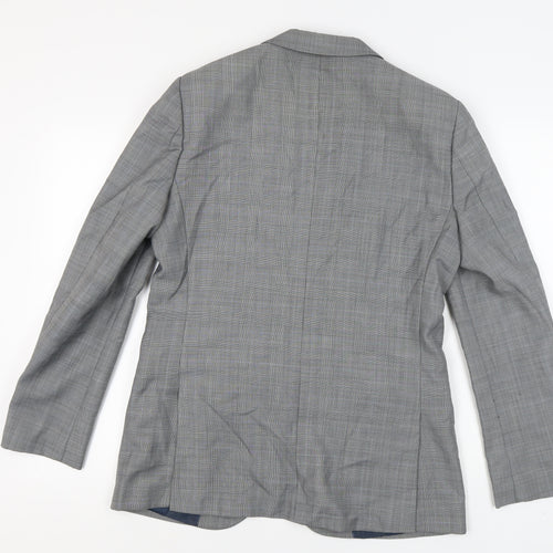 River Island Men's Grey Check Blazer 40R Classic Jacket