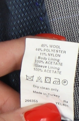 River Island Men's Grey Check Blazer 40R Classic Jacket